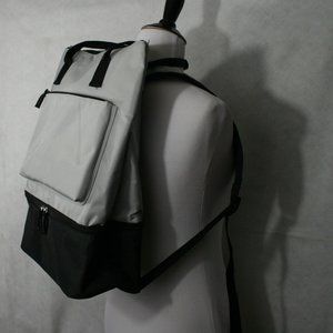 DSW Backpack Light Grey & Black Nylon NWOT